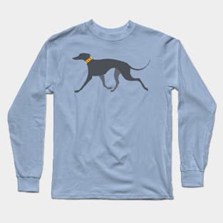 Trotting greyhound dog v2 Long Sleeve T-Shirt